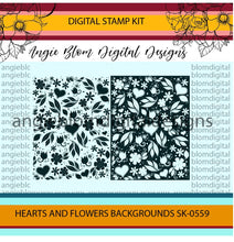 Load image into Gallery viewer, Hearts &amp; Flowers Backgrounds