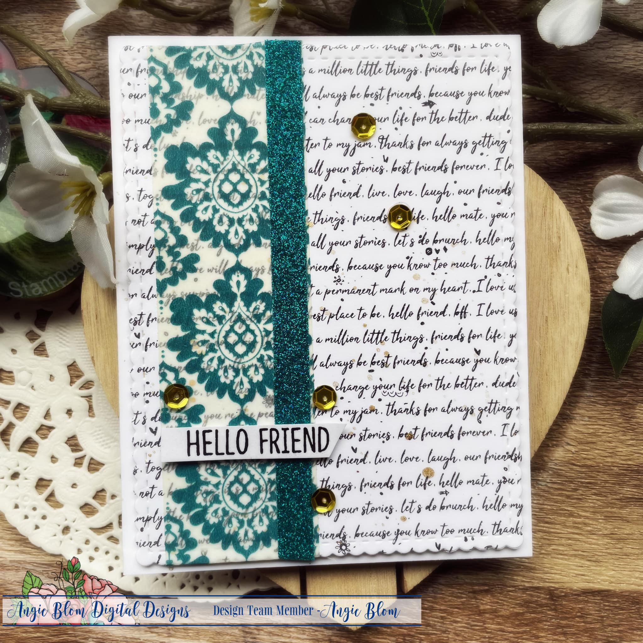 Friendship Script Background – Angie Blom Digital Designs
