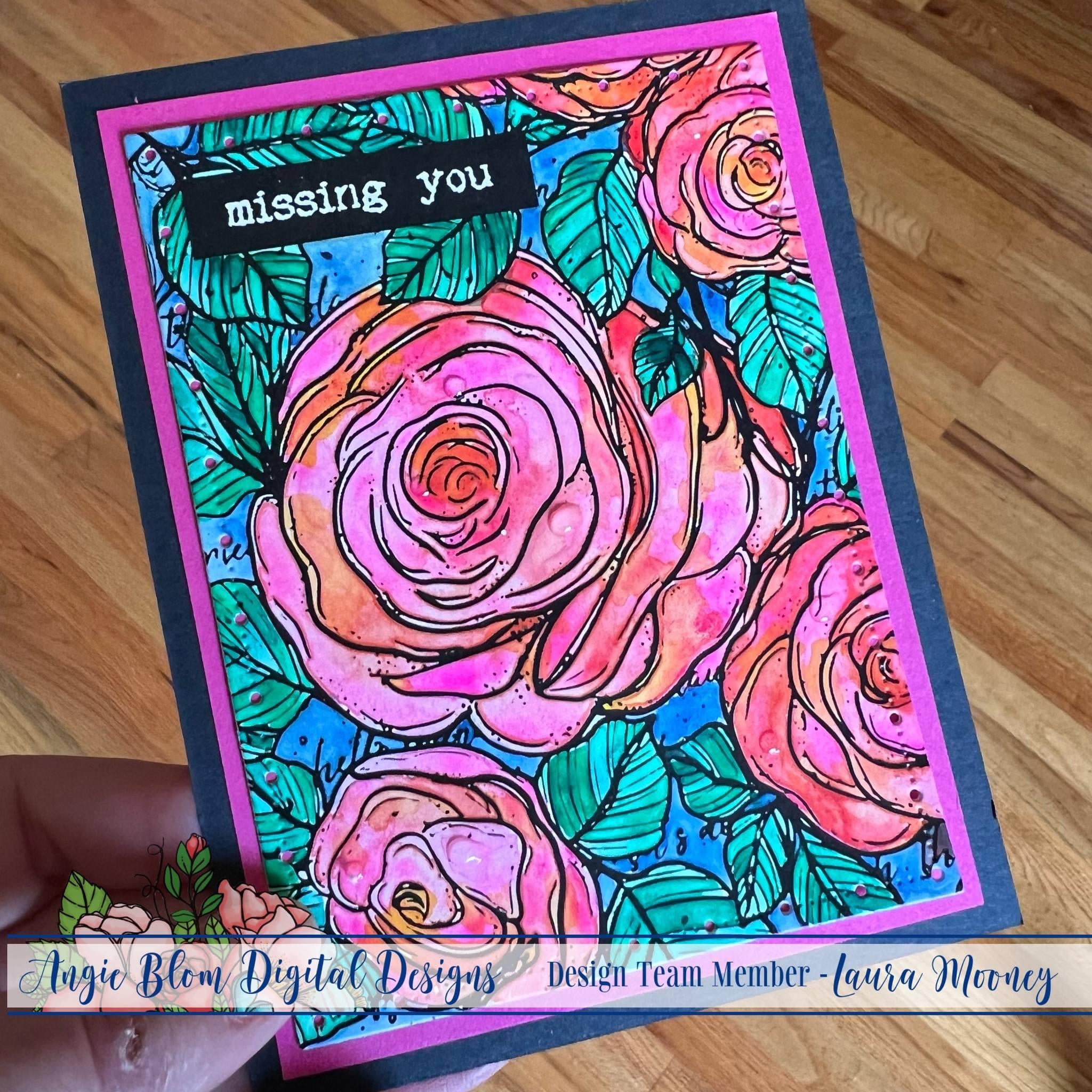 Rose Script Background Kit