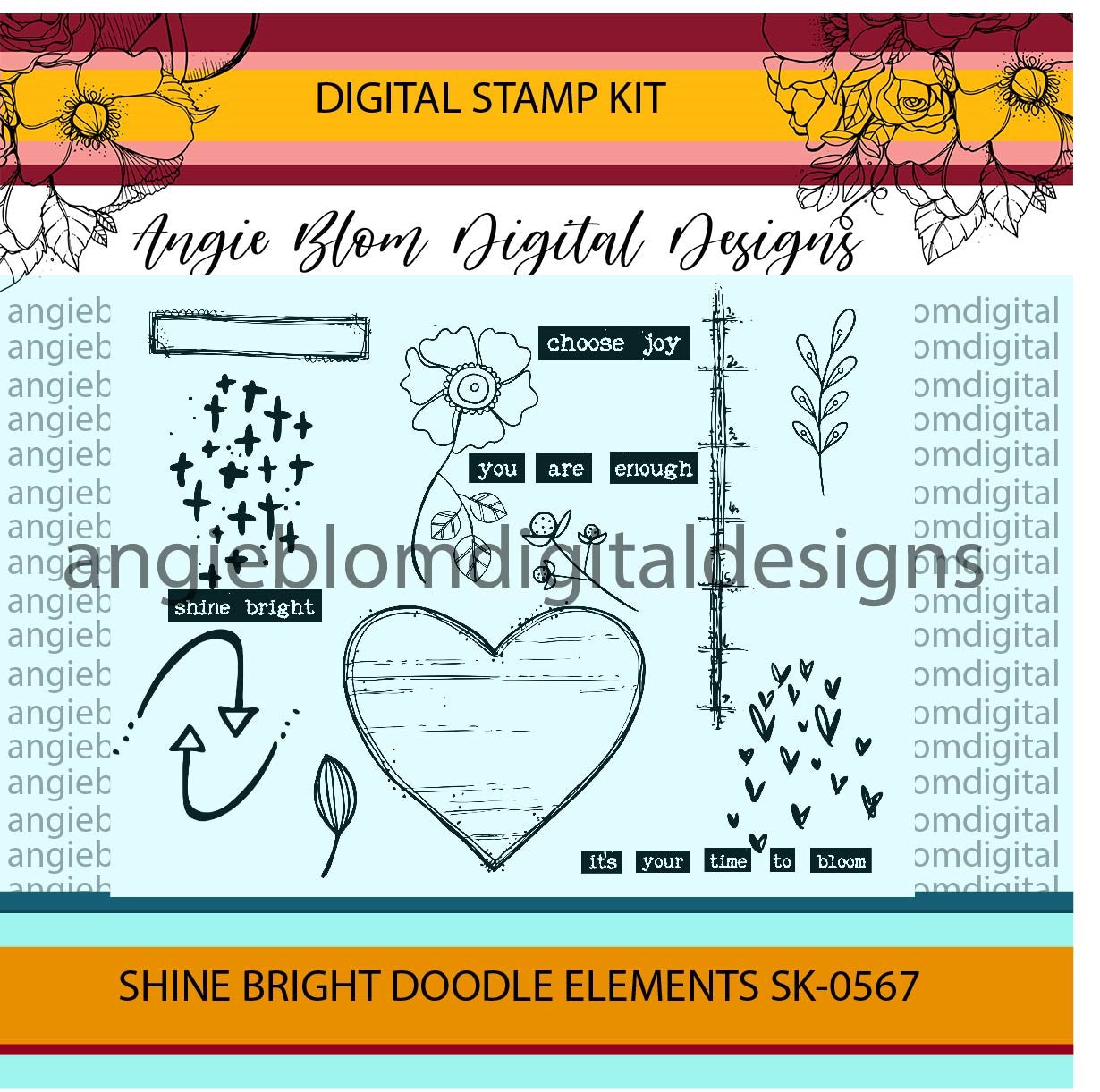Shine Bright Doodle Elements 2