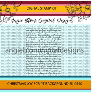 Christmas Joy Script Background