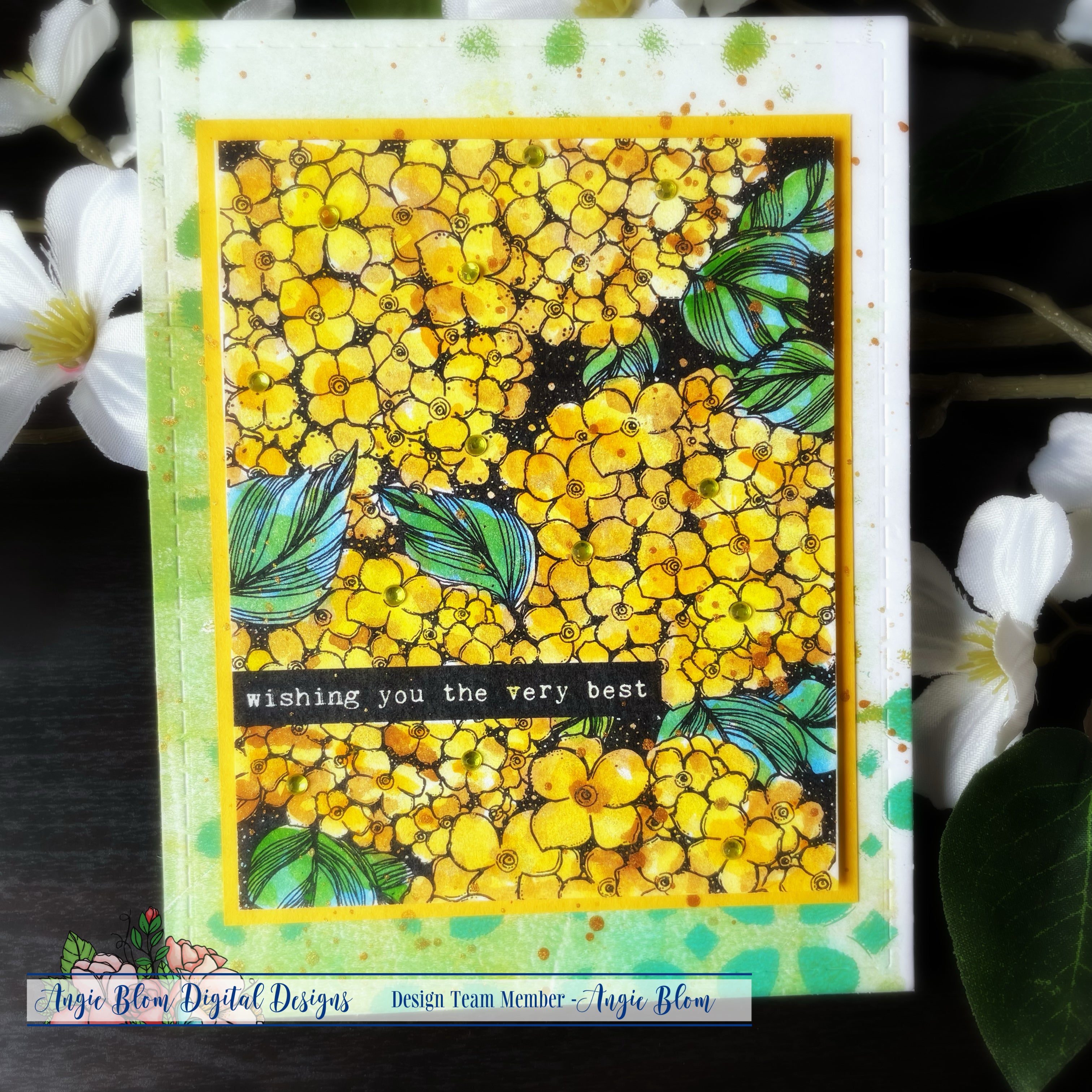 Wishing Hydrangeas background kit