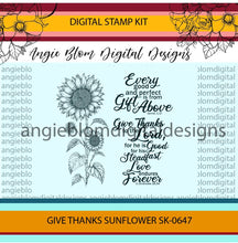 Load image into Gallery viewer, Give Thanks Sunflower
