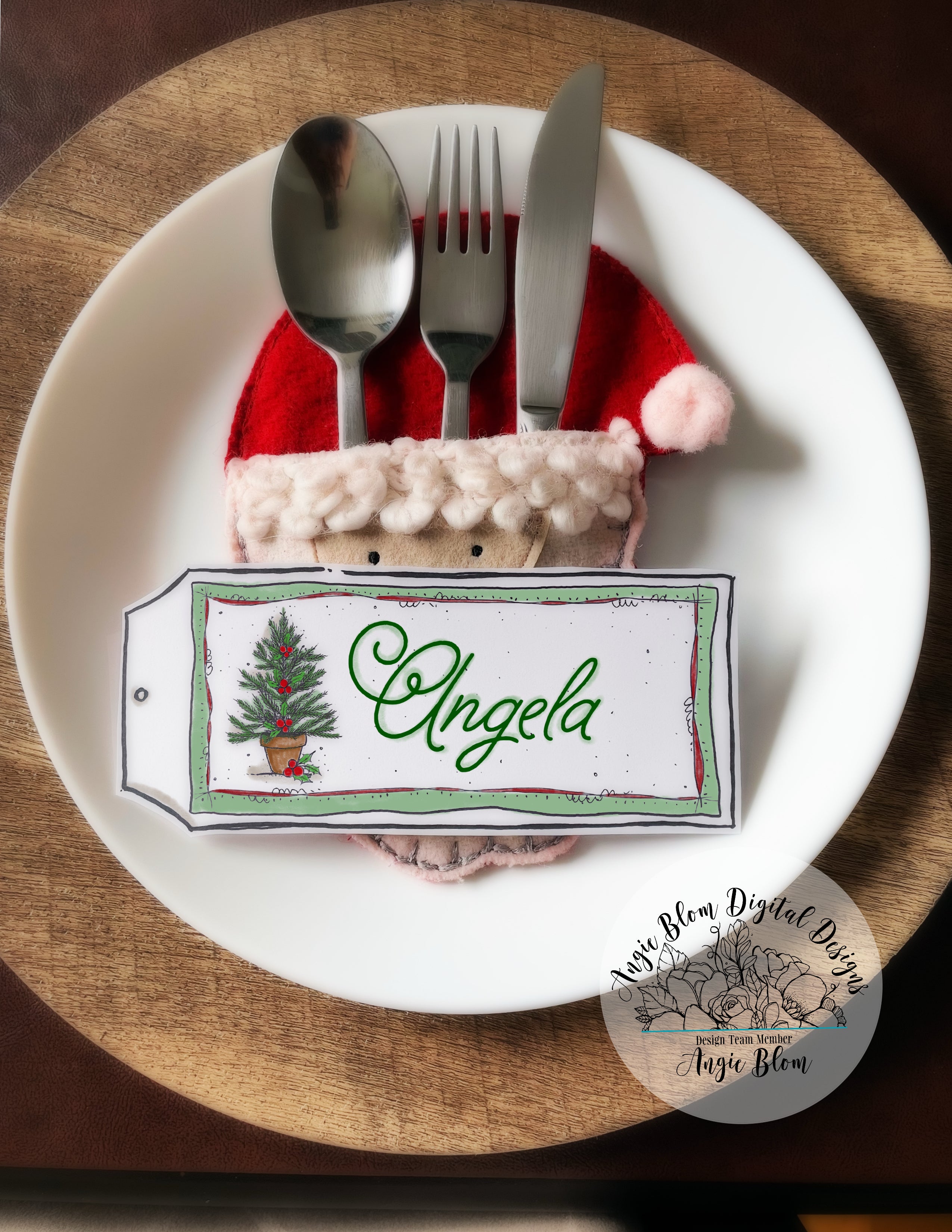 Place Card Doodles Christmas