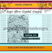 Load image into Gallery viewer, Rose Script Background Kit