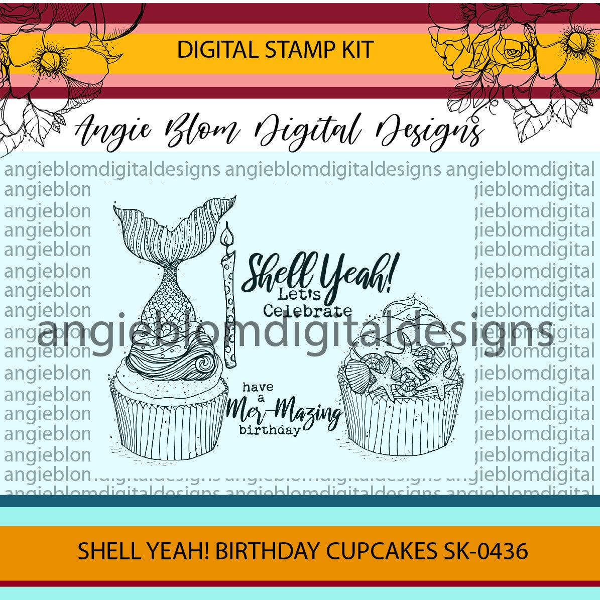 Shell Yeah Birthday Cupcakes