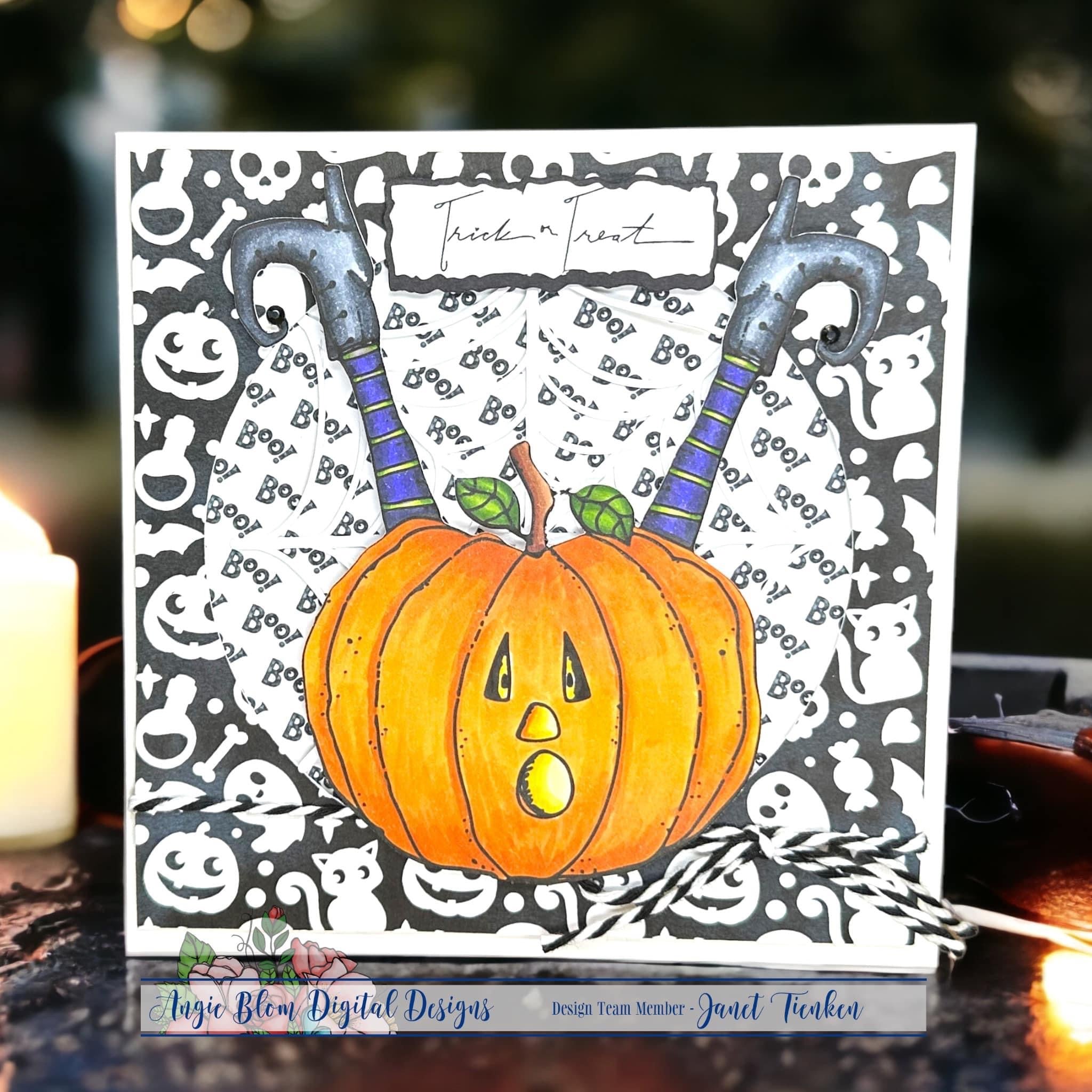 Trick or Treat Pumpkin Witch