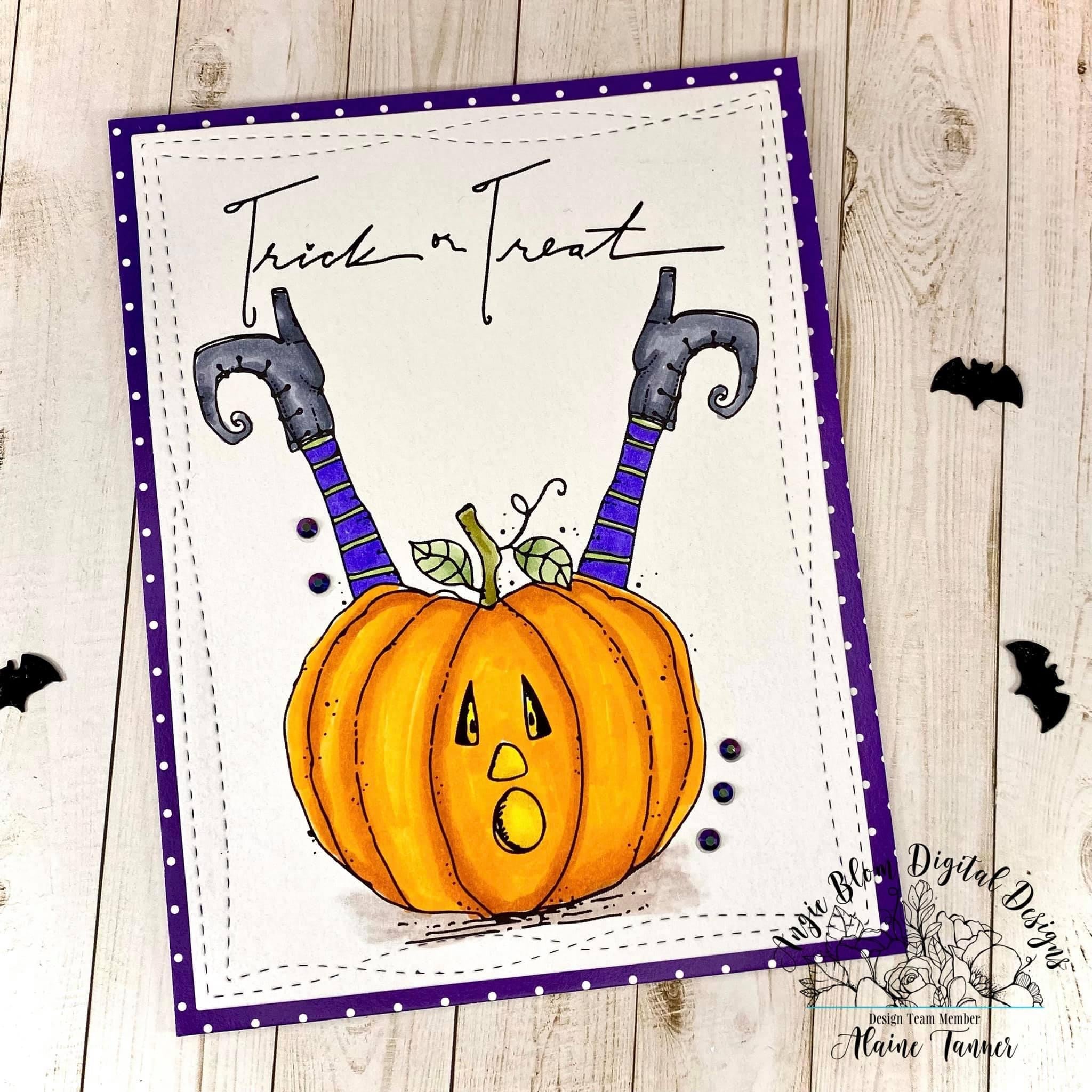 Trick or Treat Pumpkin Witch