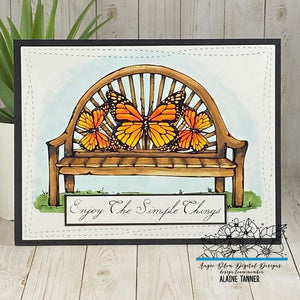 Stay Awhile Butterfly Bench