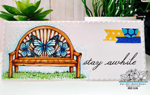 Load image into Gallery viewer, Stay Awhile Butterfly Bench