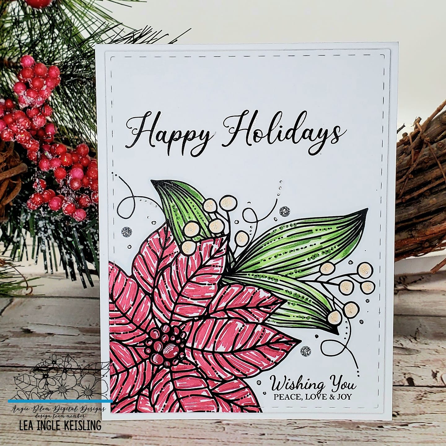 Peace, Love & Joy Poinsettias