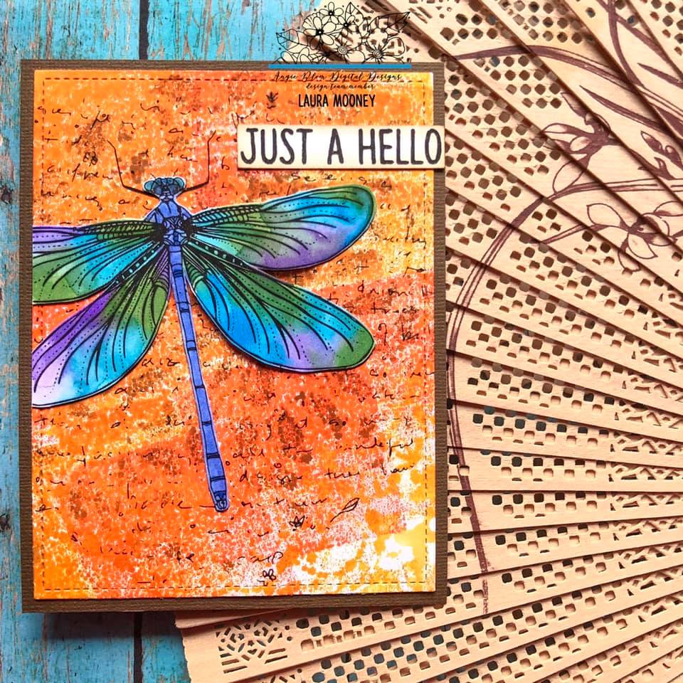 Dragonfly Script background – Angie Blom Digital Designs