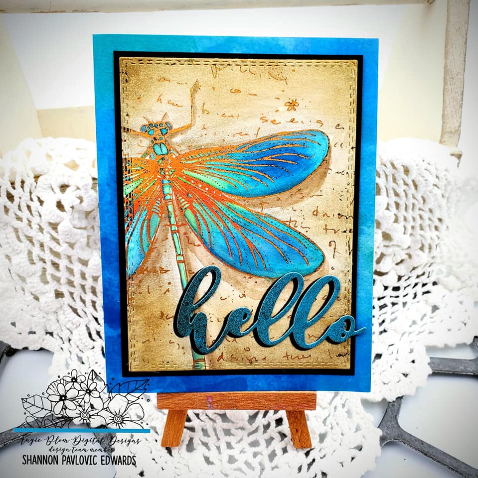 Dragonfly Script background – Angie Blom Digital Designs