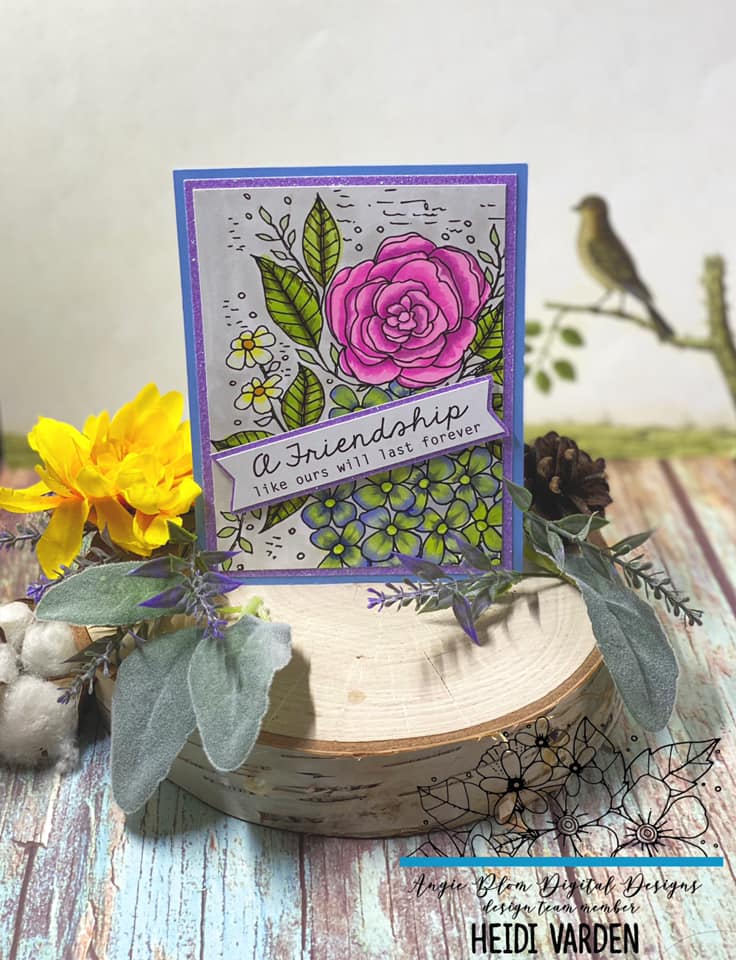 Flowers and Dash Background