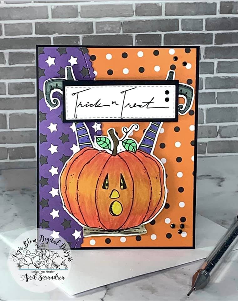 Trick or Treat Pumpkin Witch