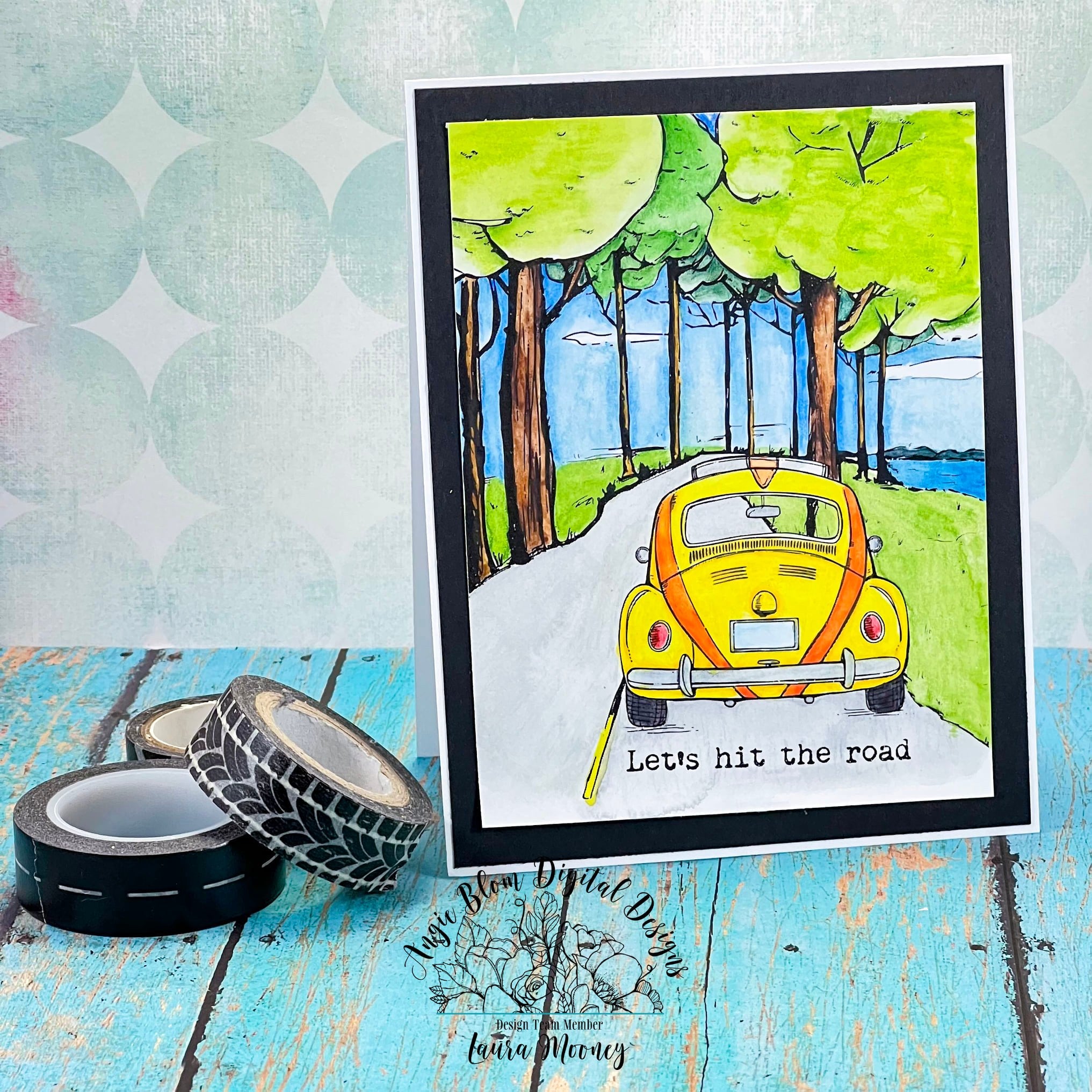 Road by the Lake background