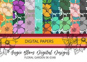 Floral Garden digital papers