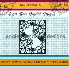 Load image into Gallery viewer, Pretty Flowers Background and Cutfiles