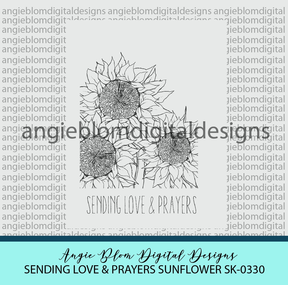 Sending Love & Prayers Sunflower