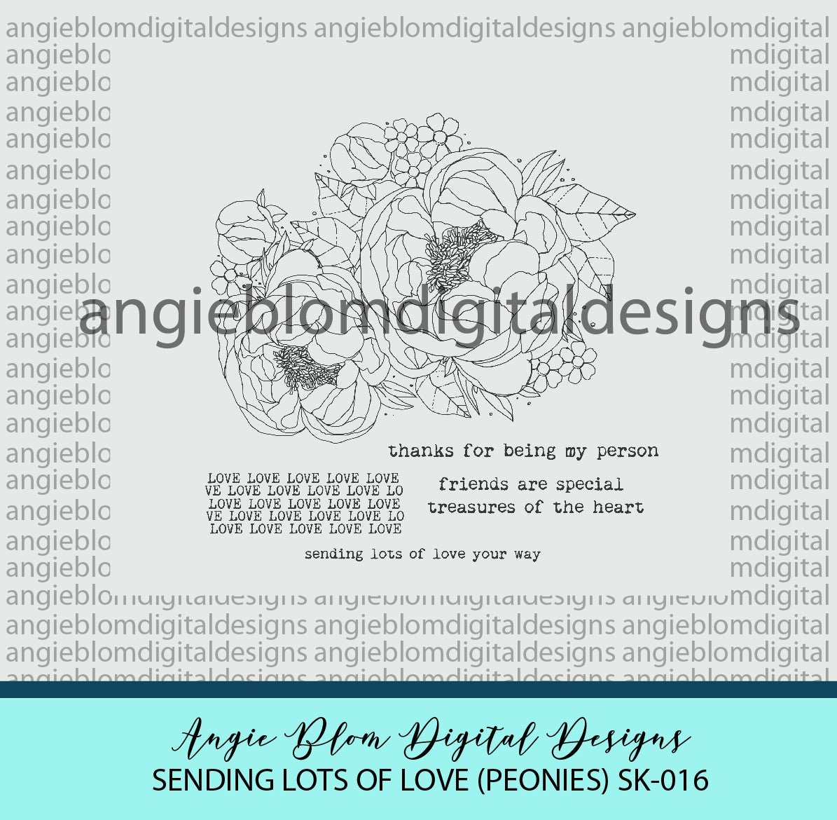 SENDING LOTS OF LOVE PEONIES