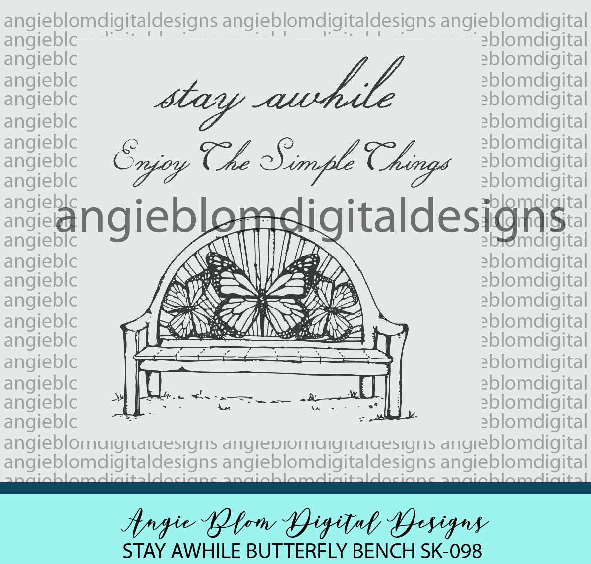 Stay Awhile Butterfly Bench