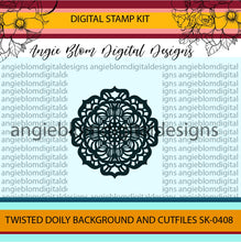 Load image into Gallery viewer, Twisted Doily  background with  cutfiles