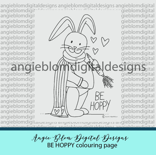 Be Hoppy Colouring page