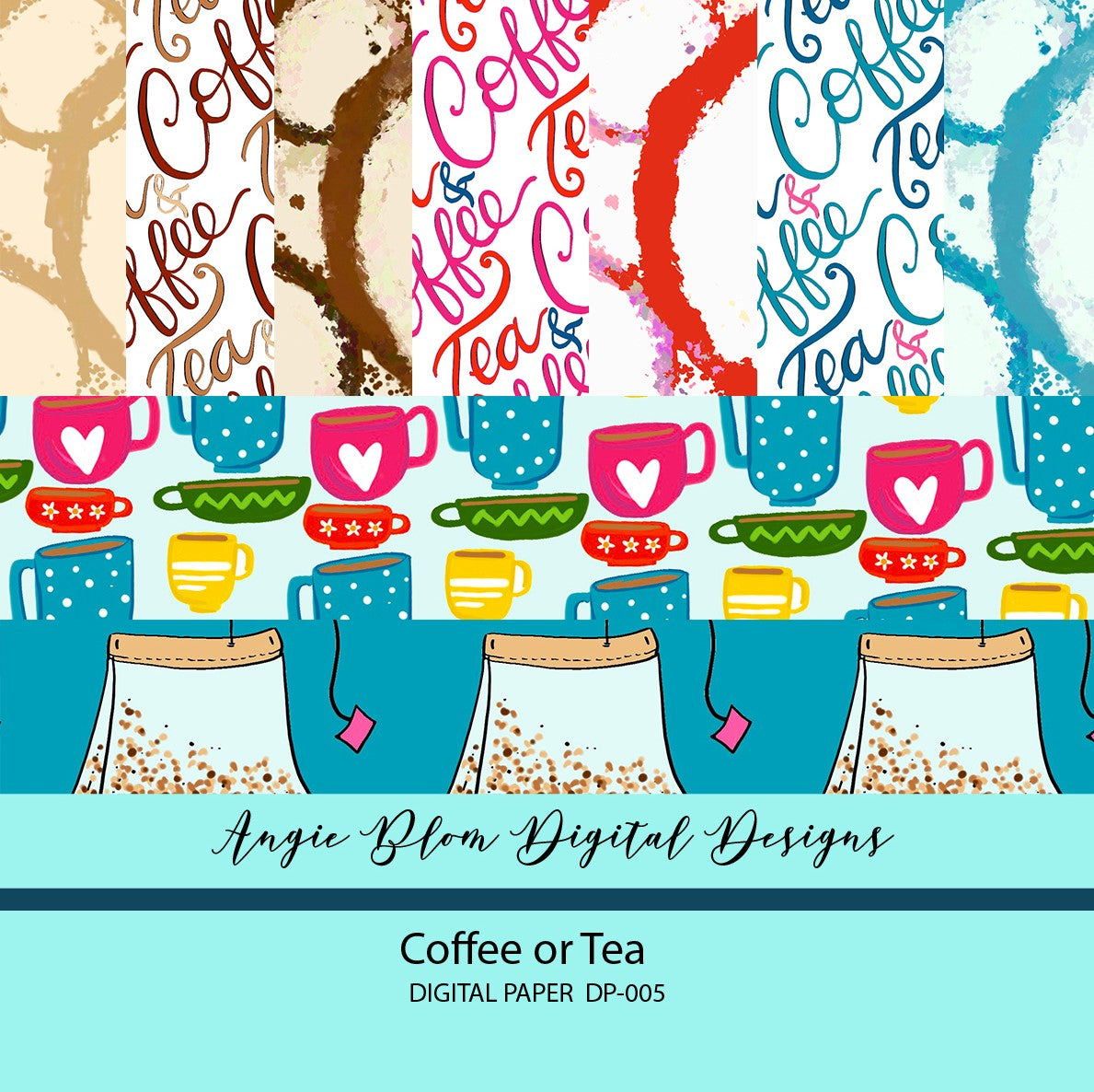 Coffee or Tea Digital Papers