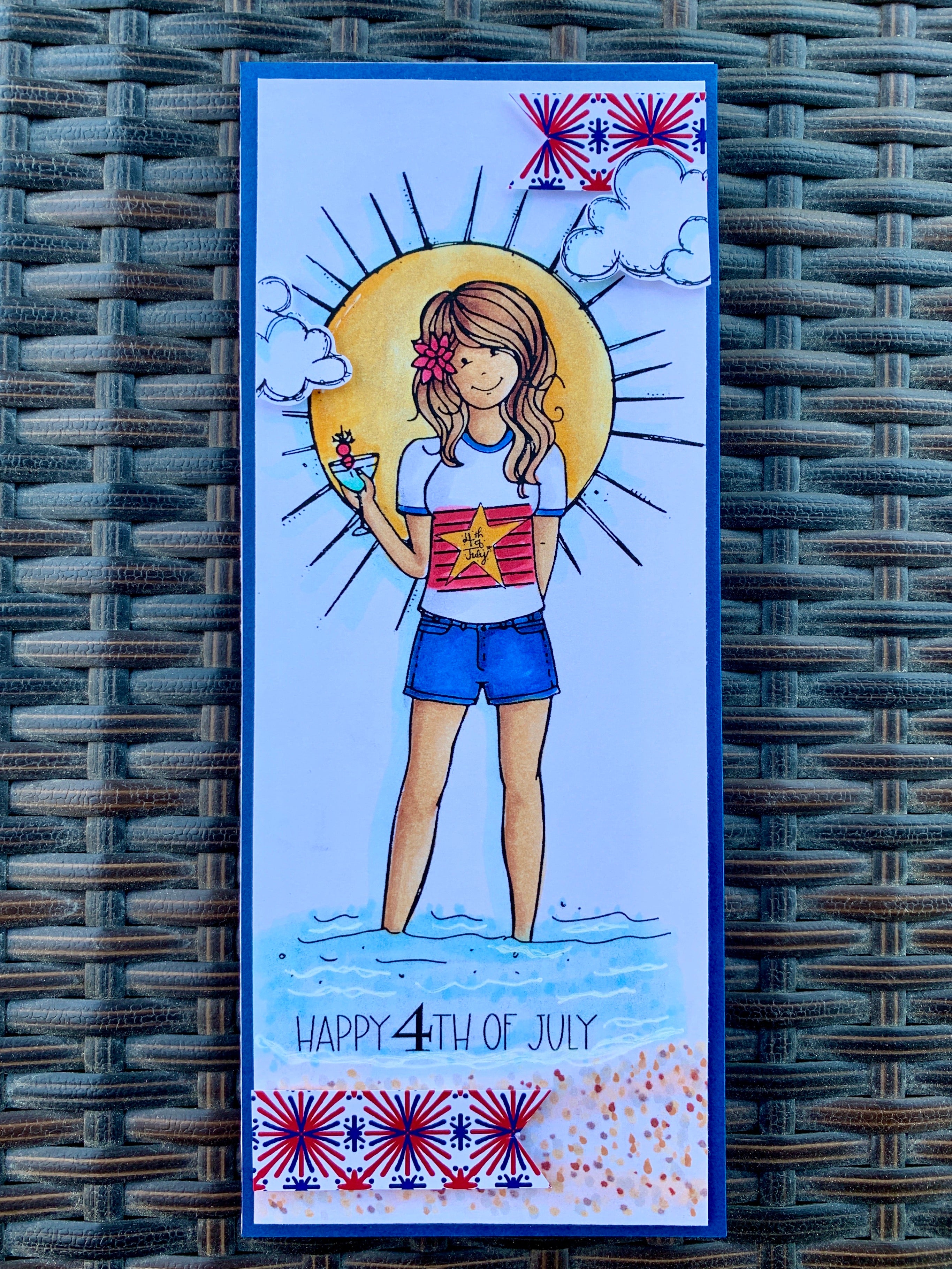 Red, White and Blue digital papers