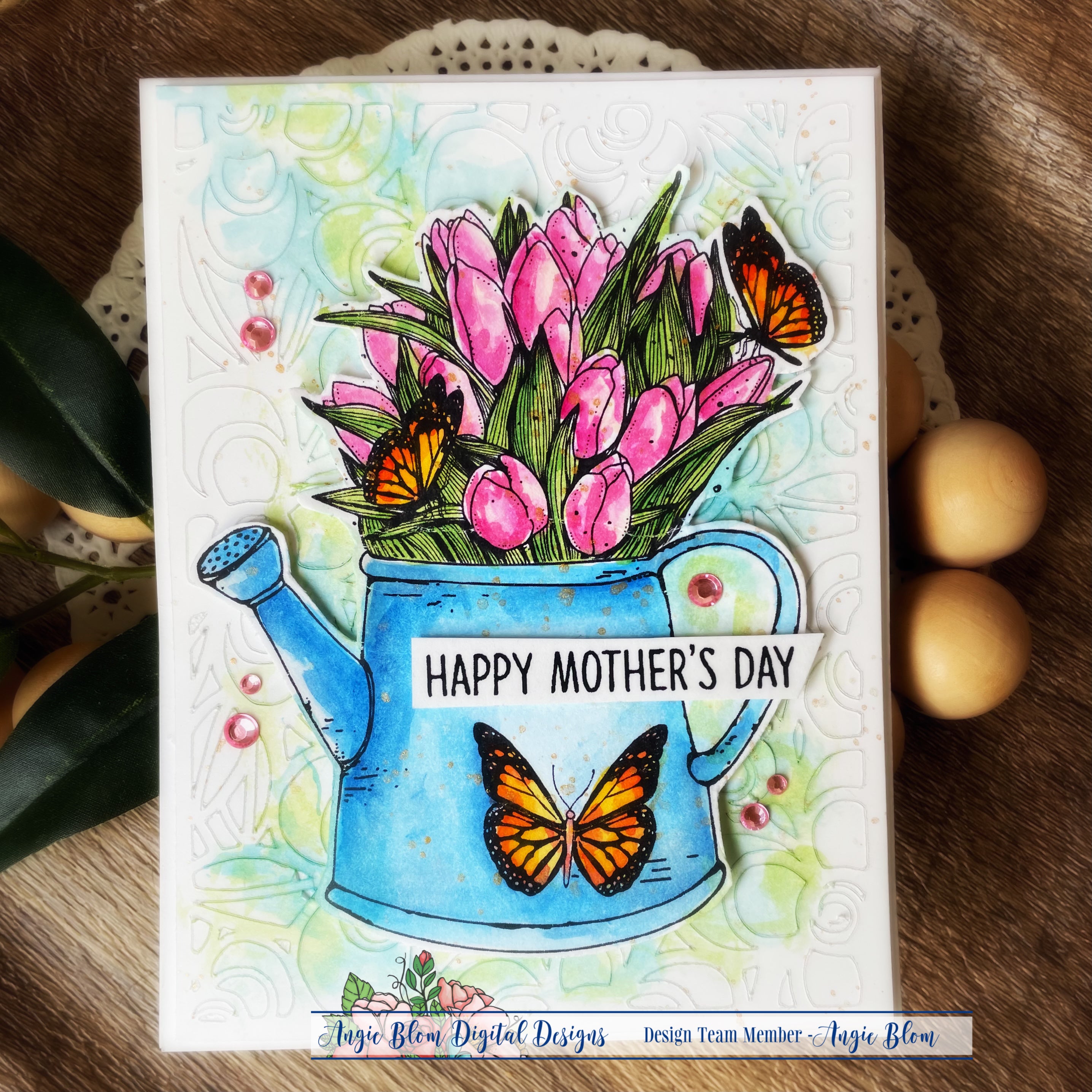 Floral Frame background with cutfiles