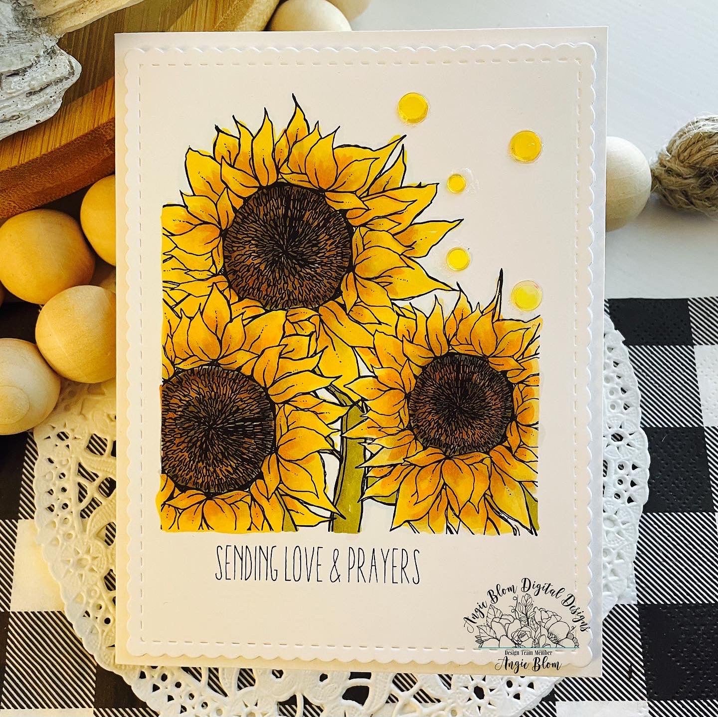 Sending Love & Prayers Sunflower