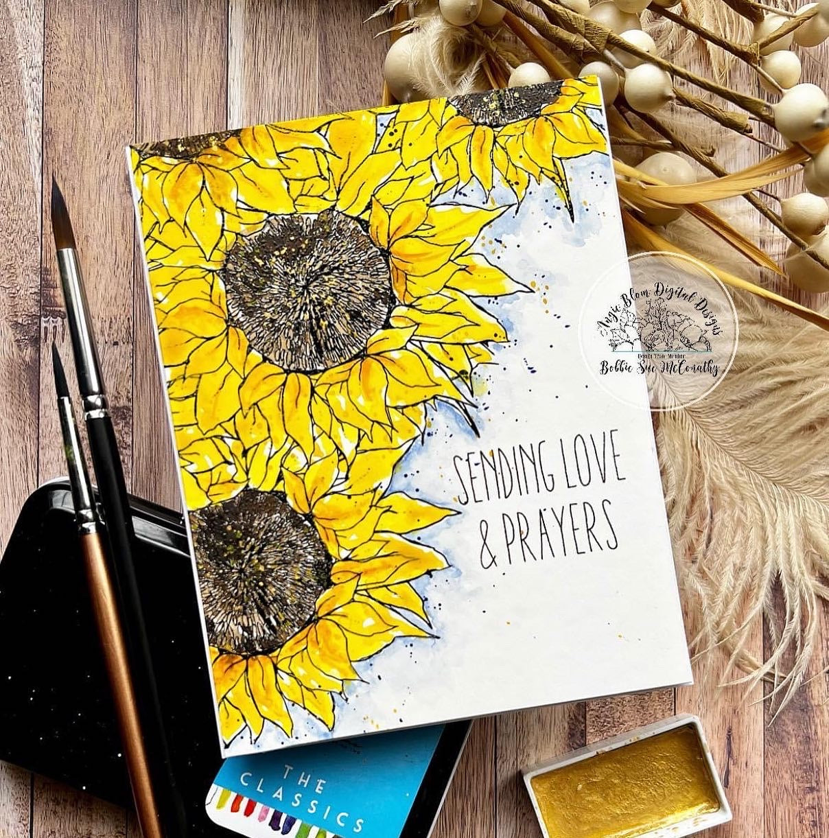 Sending Love & Prayers Sunflower