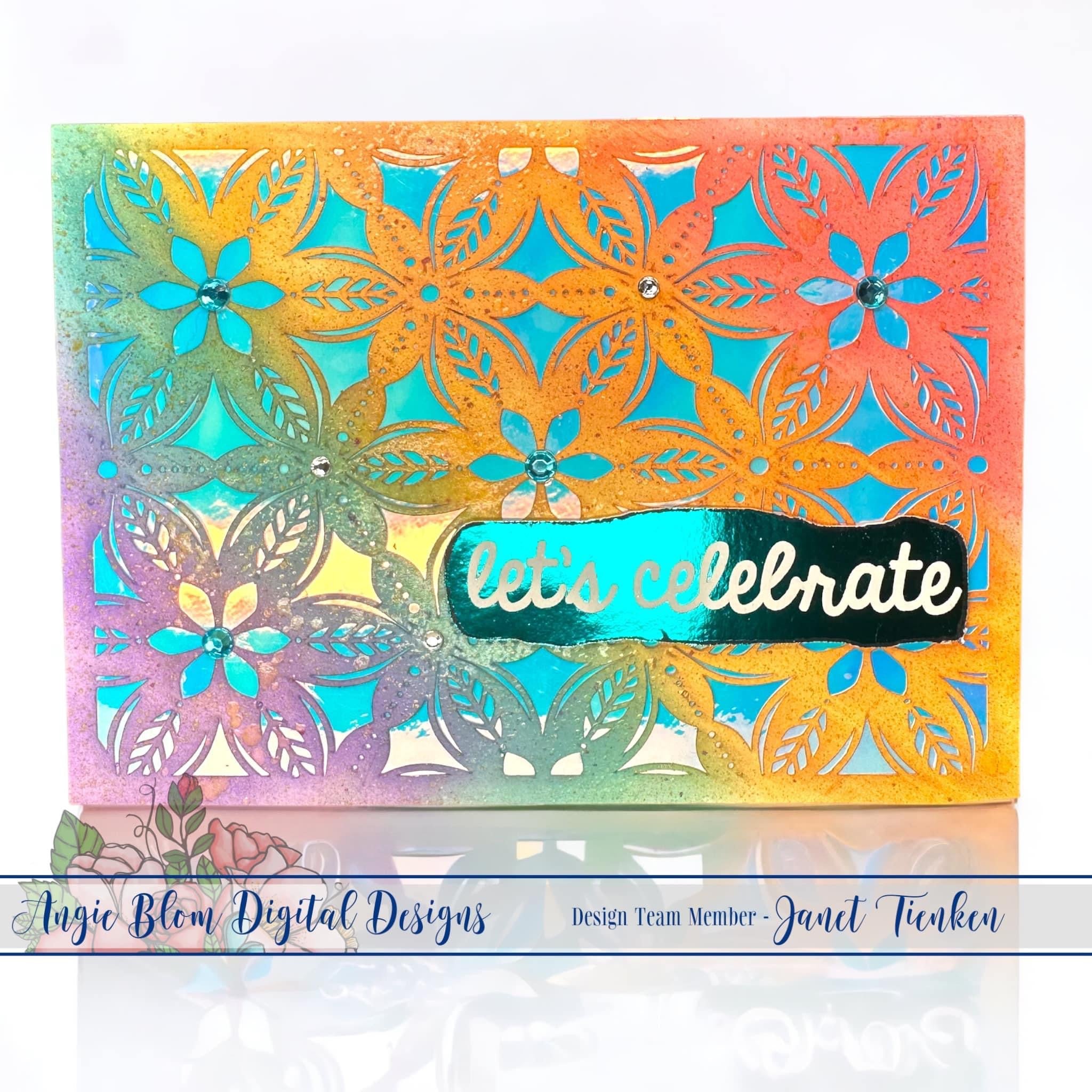 Ornate Floral Background and cutfiles