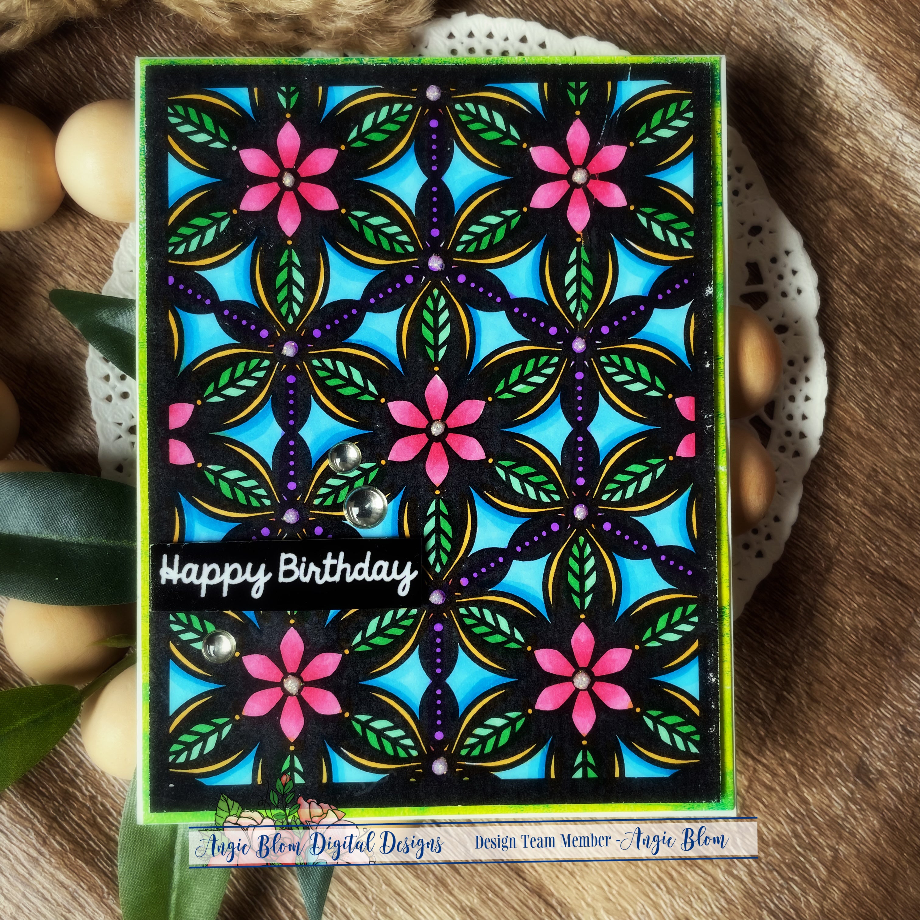 Ornate Floral Background and cutfiles