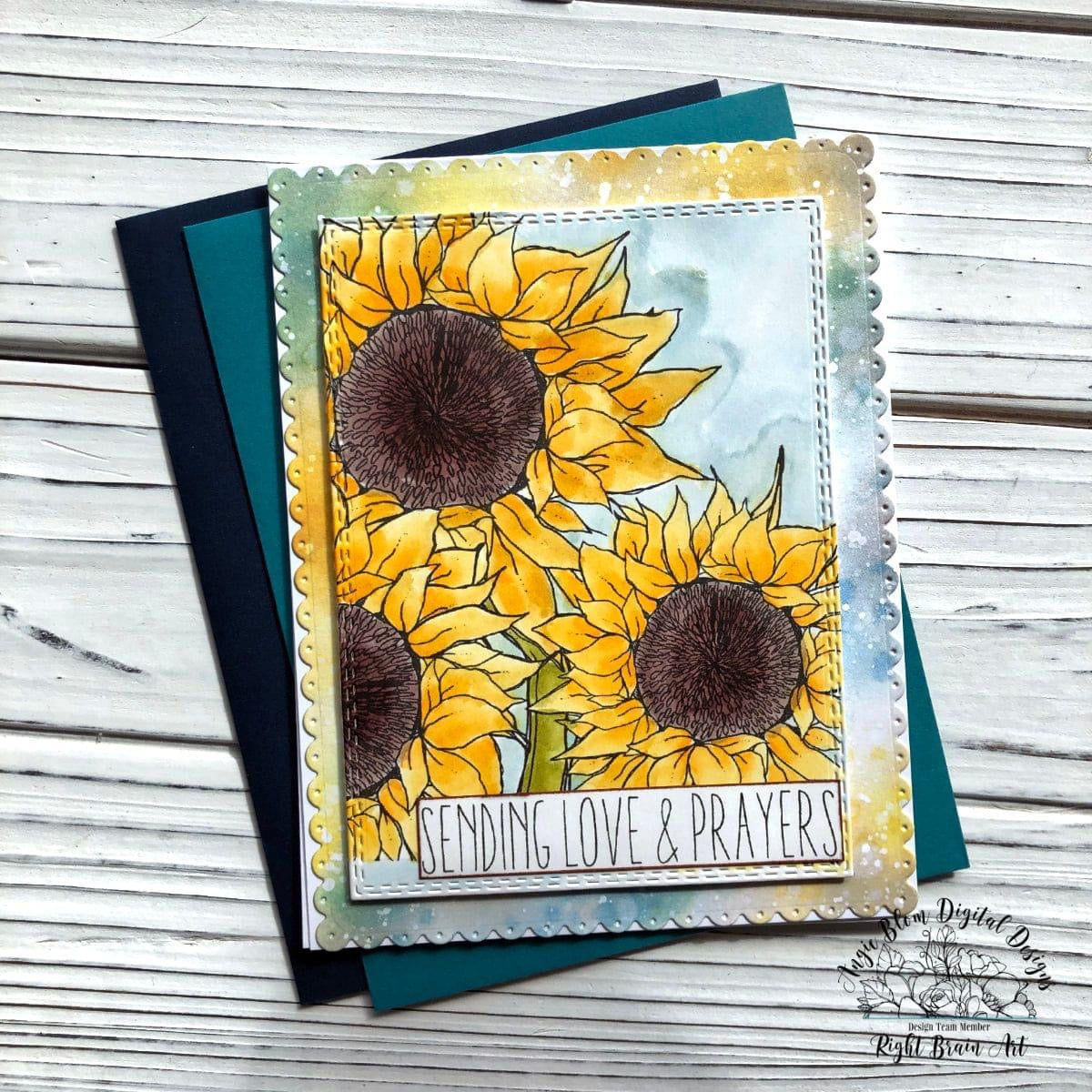 Sending Love & Prayers Sunflower