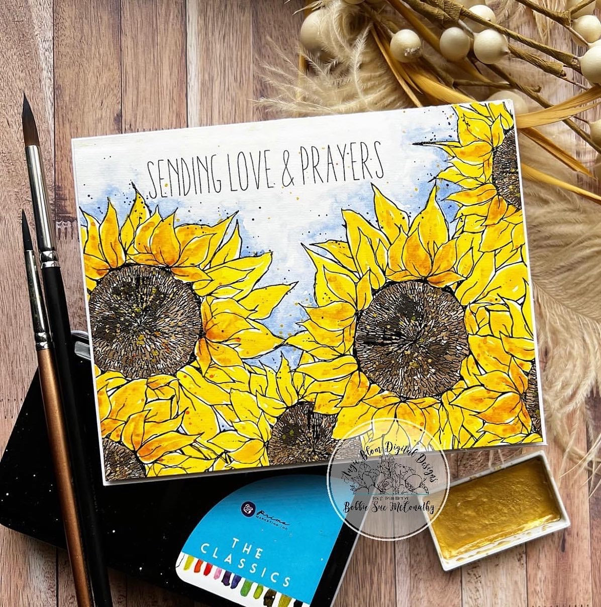 Sending Love & Prayers Sunflower