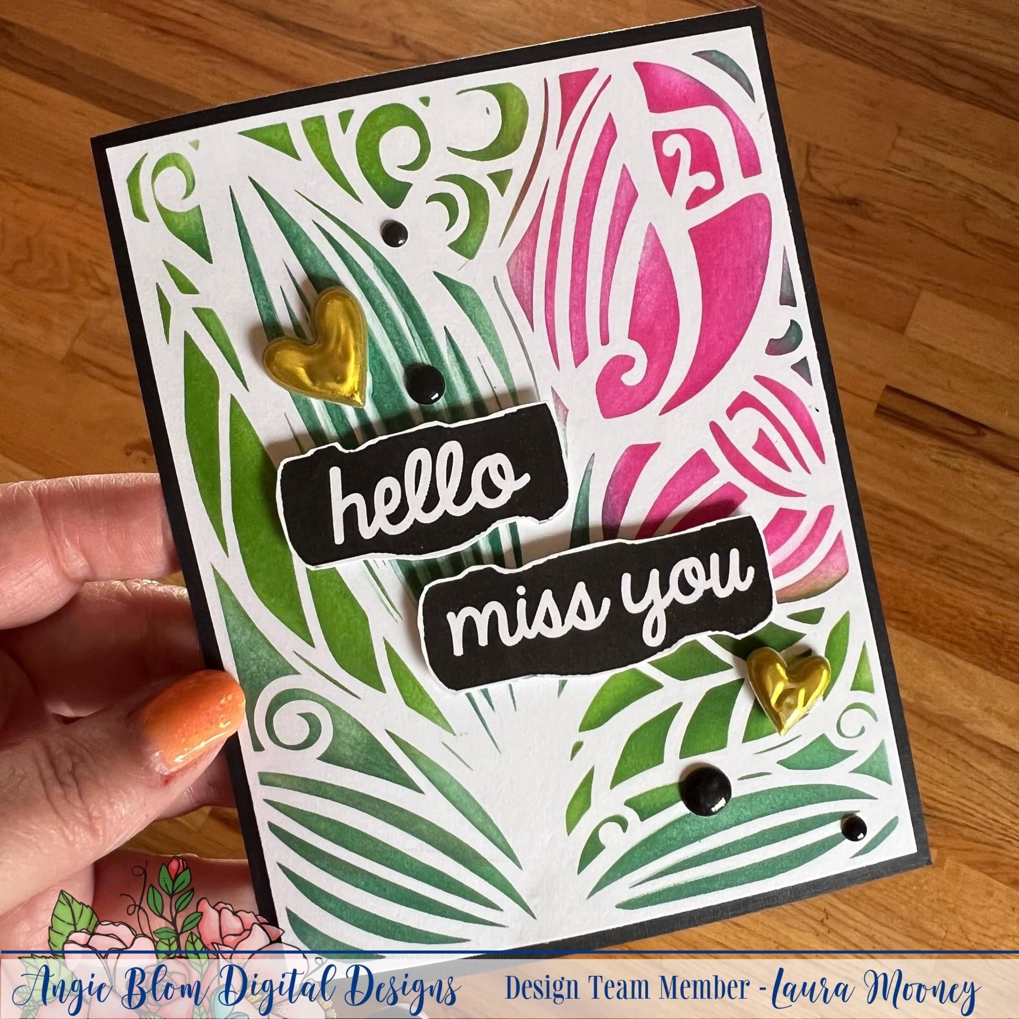 Tulip Frame Background with Cutfiles