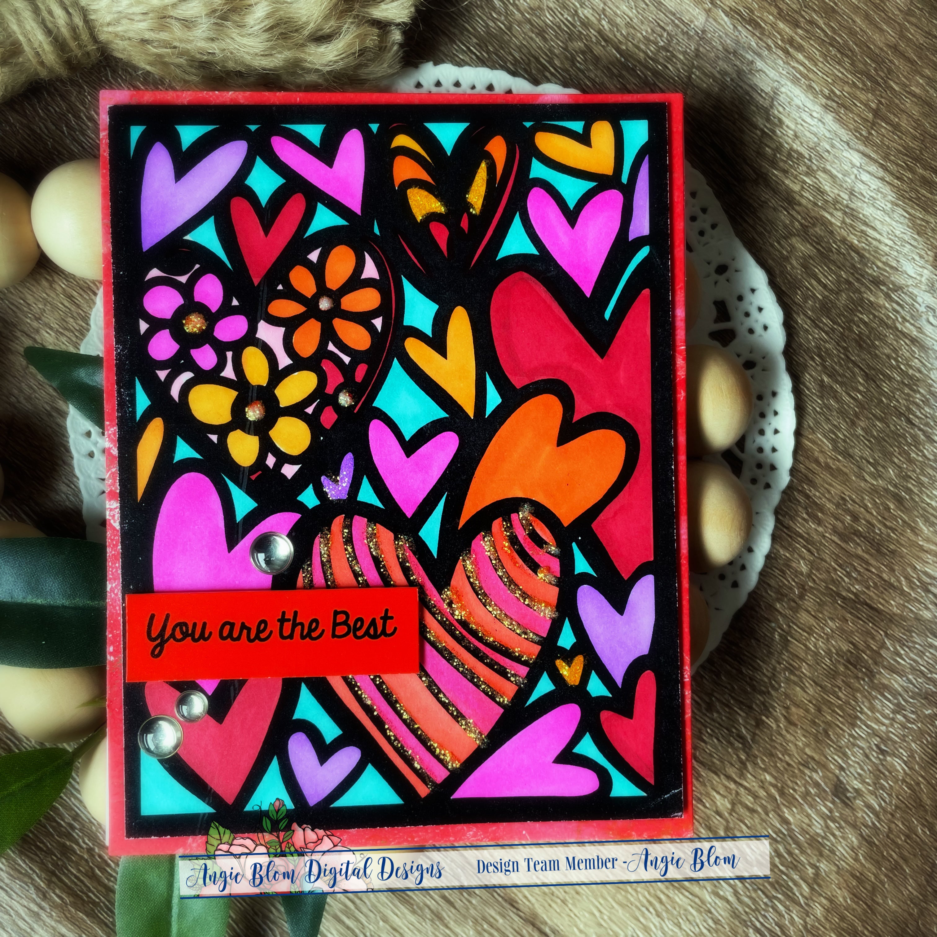 Hearts In Hearts Background with cutfiles