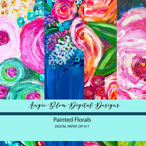Painted Florals Digital Papers
