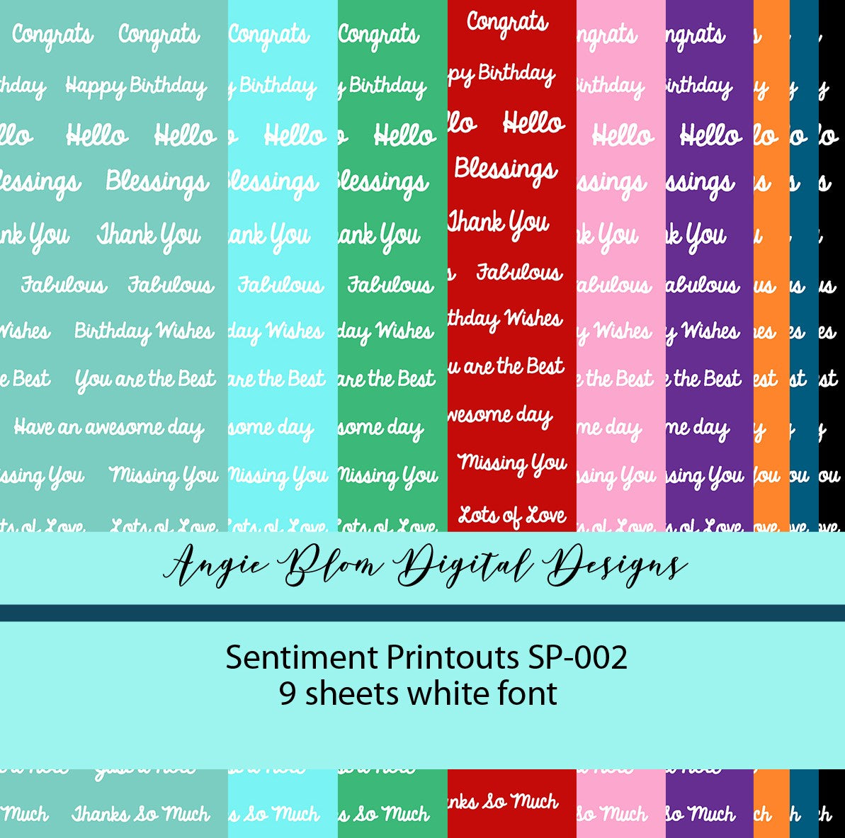 Sentiment Printout White Font
